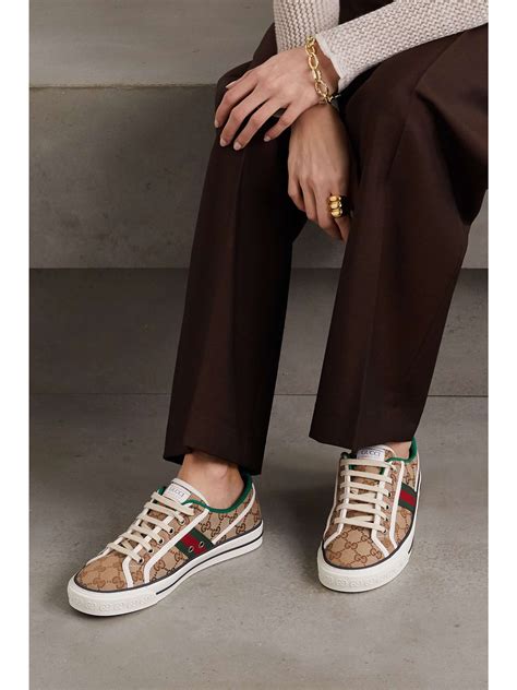 men gucci sneakers with tennis racket|Gucci 1977 tennis shoes women's.